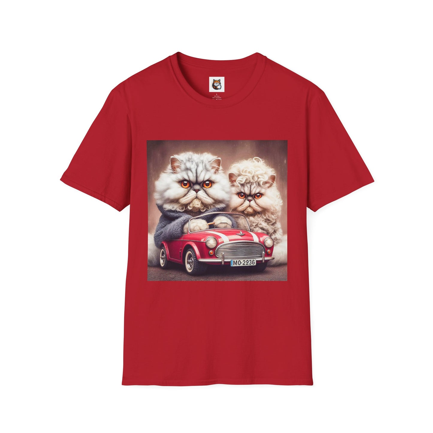 Wacky Selkirk Rex Cat T-Shirt angry couple