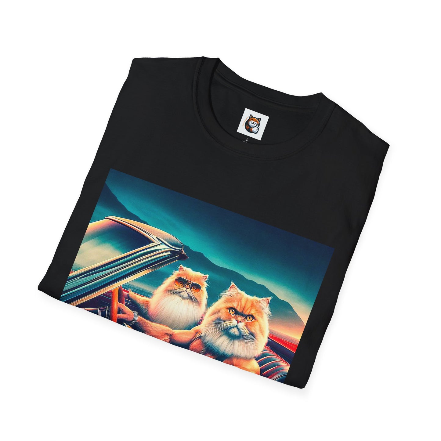 Wacky Persian Cat Unisex Softstyle T-Shirt