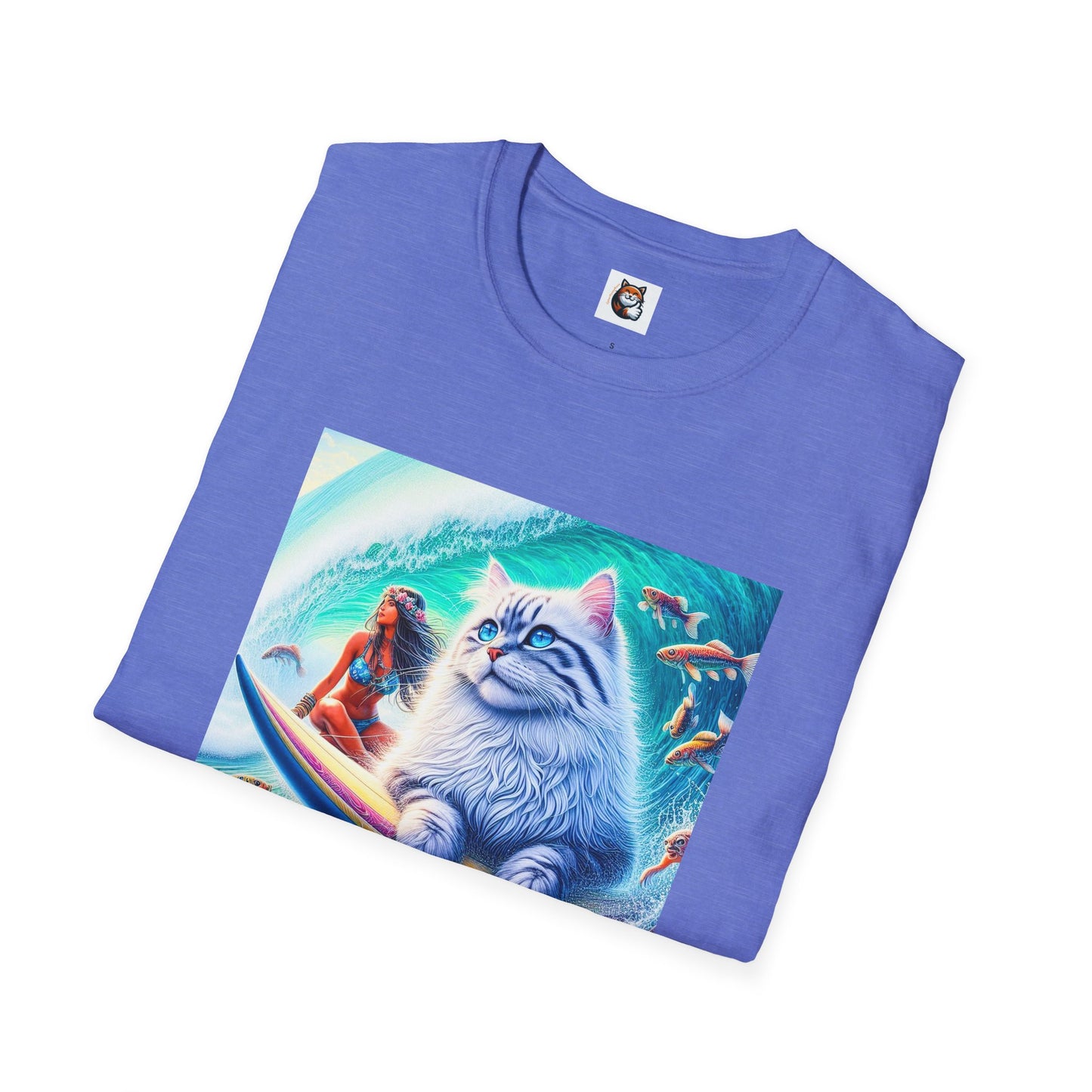 Siberian Cat surfs up shirt