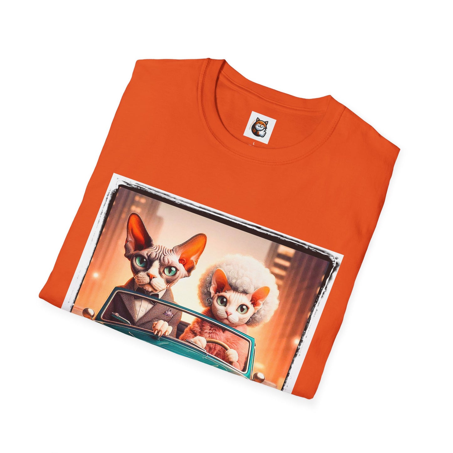 Wacky Devon Rex Cat Unisex Softstyle T-Shirt