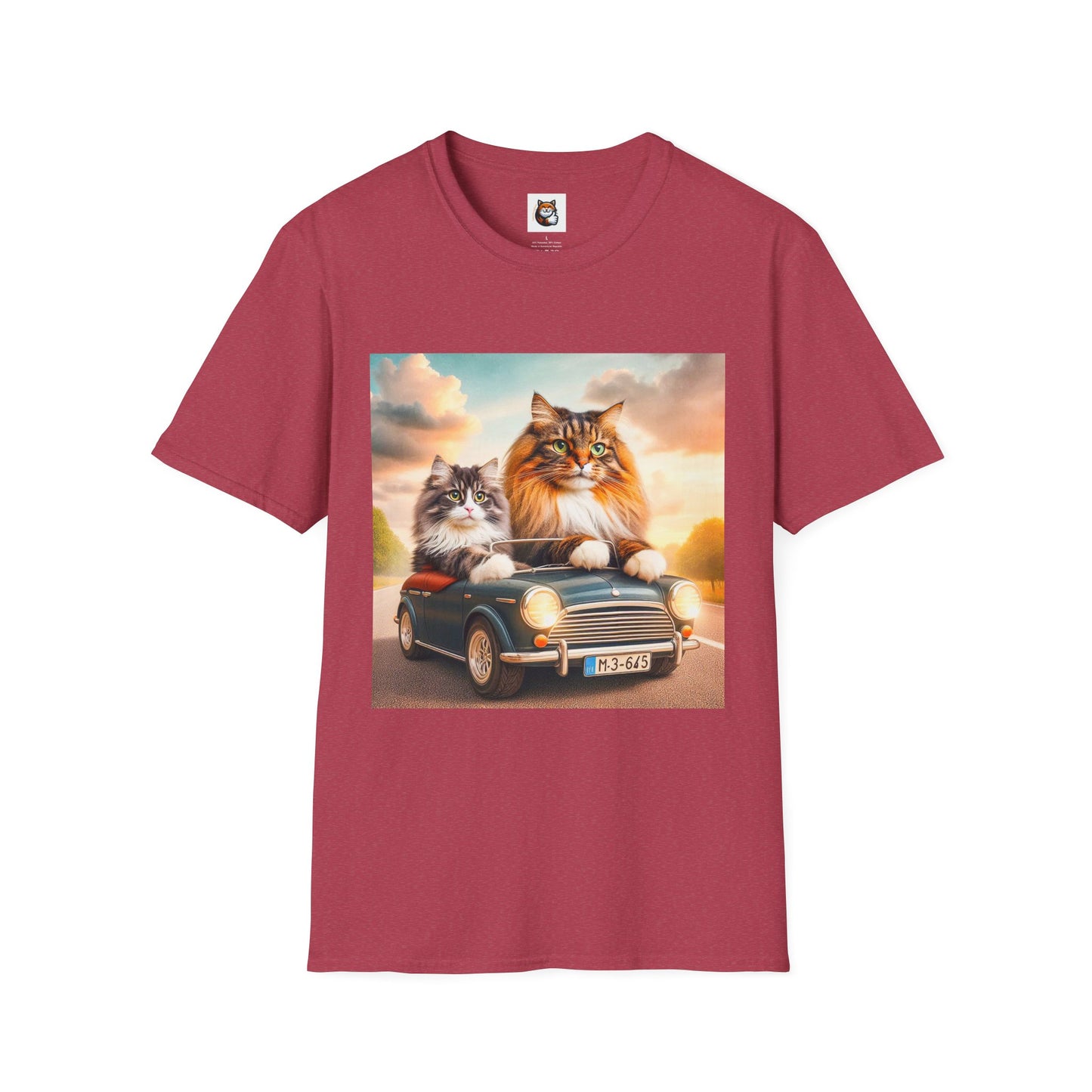 Wacky Norwegian Forest Cat Unisex Softstyle T-Shirt