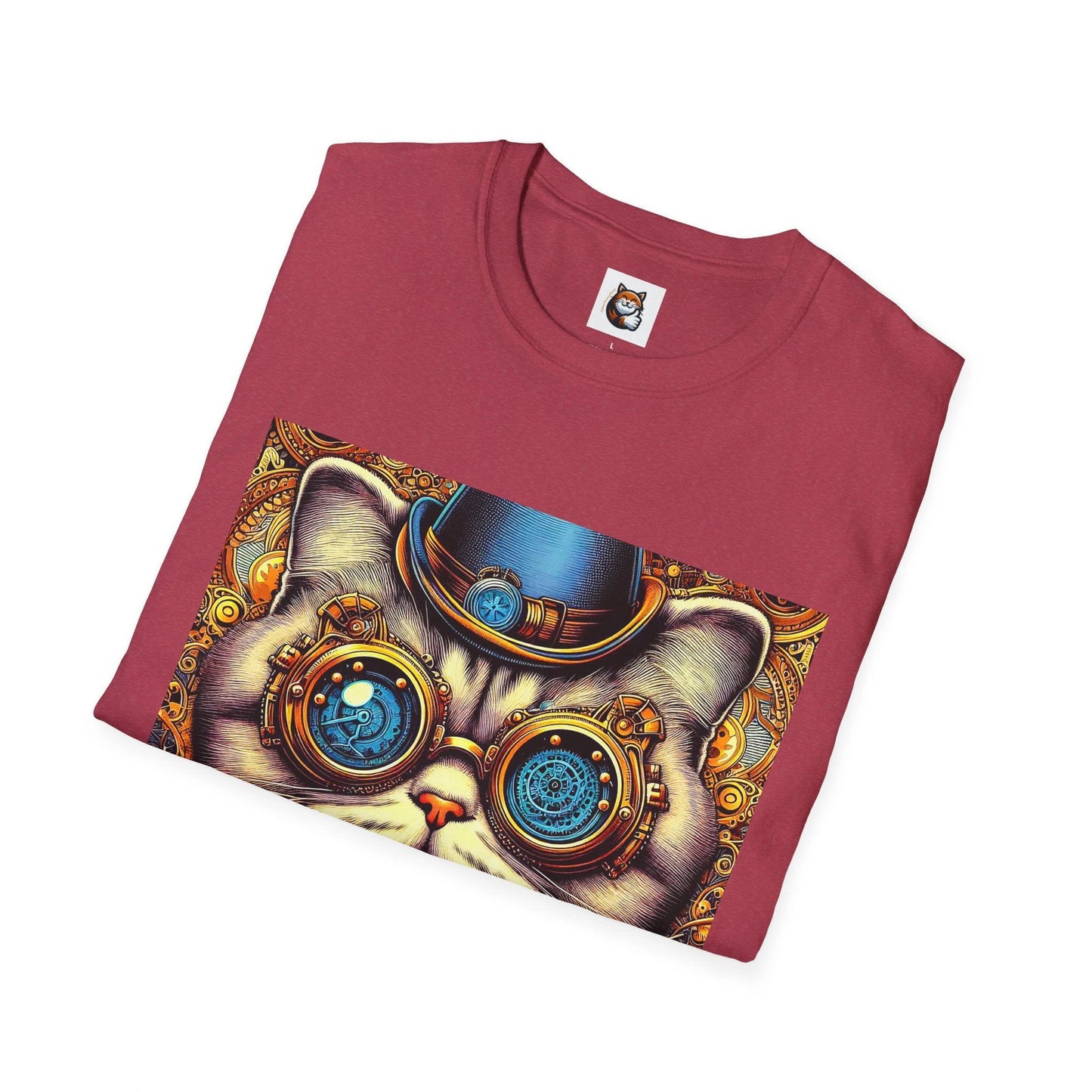 Scottish Fold Cat steam punk T-Shirt by Printify