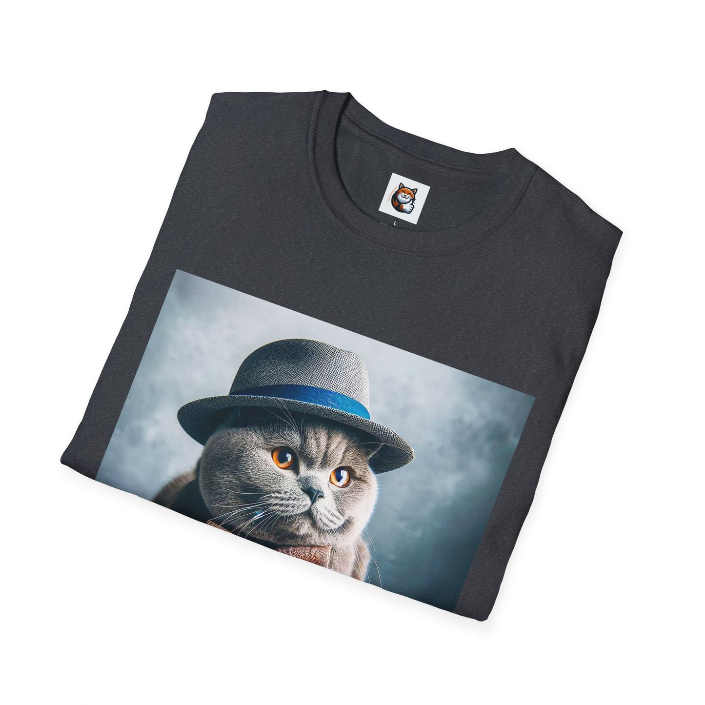 British Shorthair hat and bow Softstyle T-Shirt