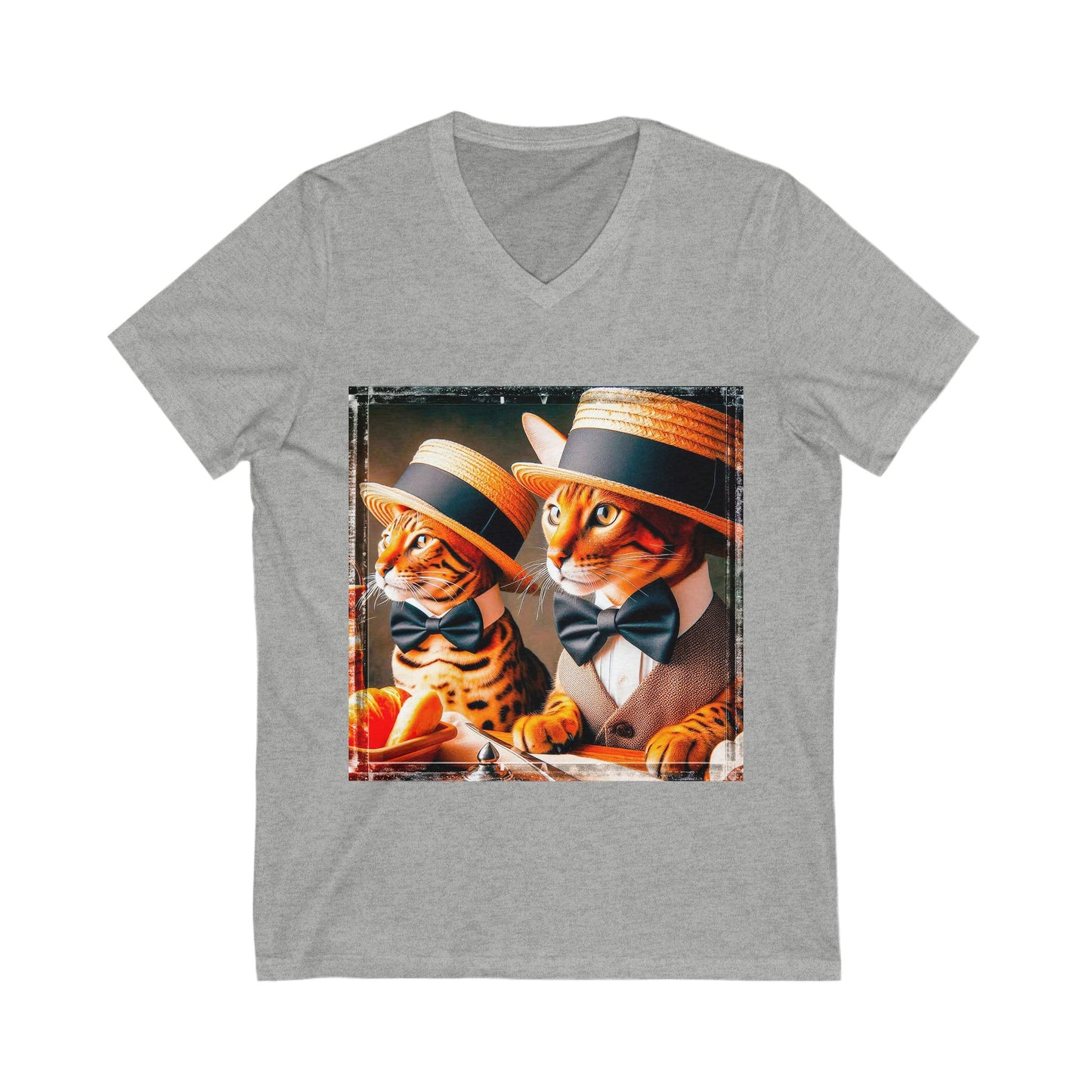 Bengal Unisex hats and ties Short Sleeve V-Neck Tee