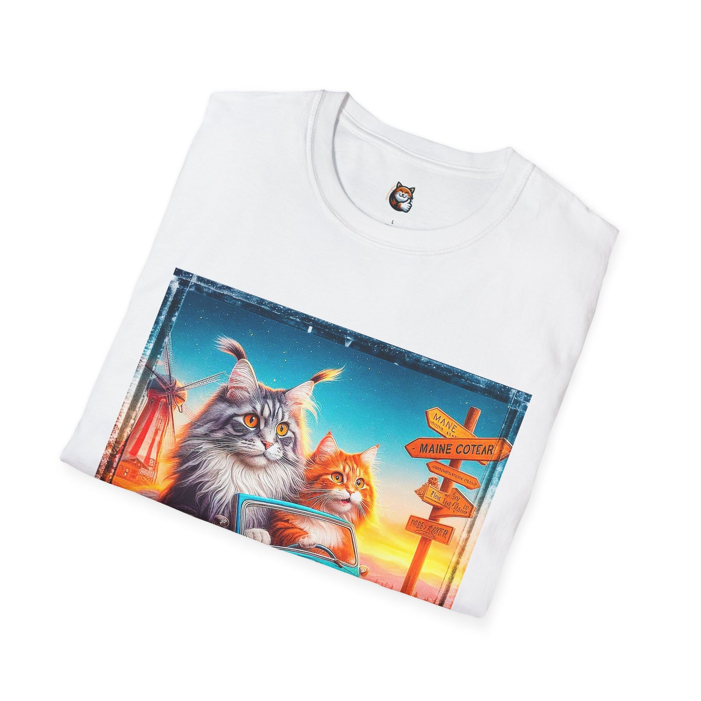 Wacky Maine Coon Unisex Softstyle T-Shirt