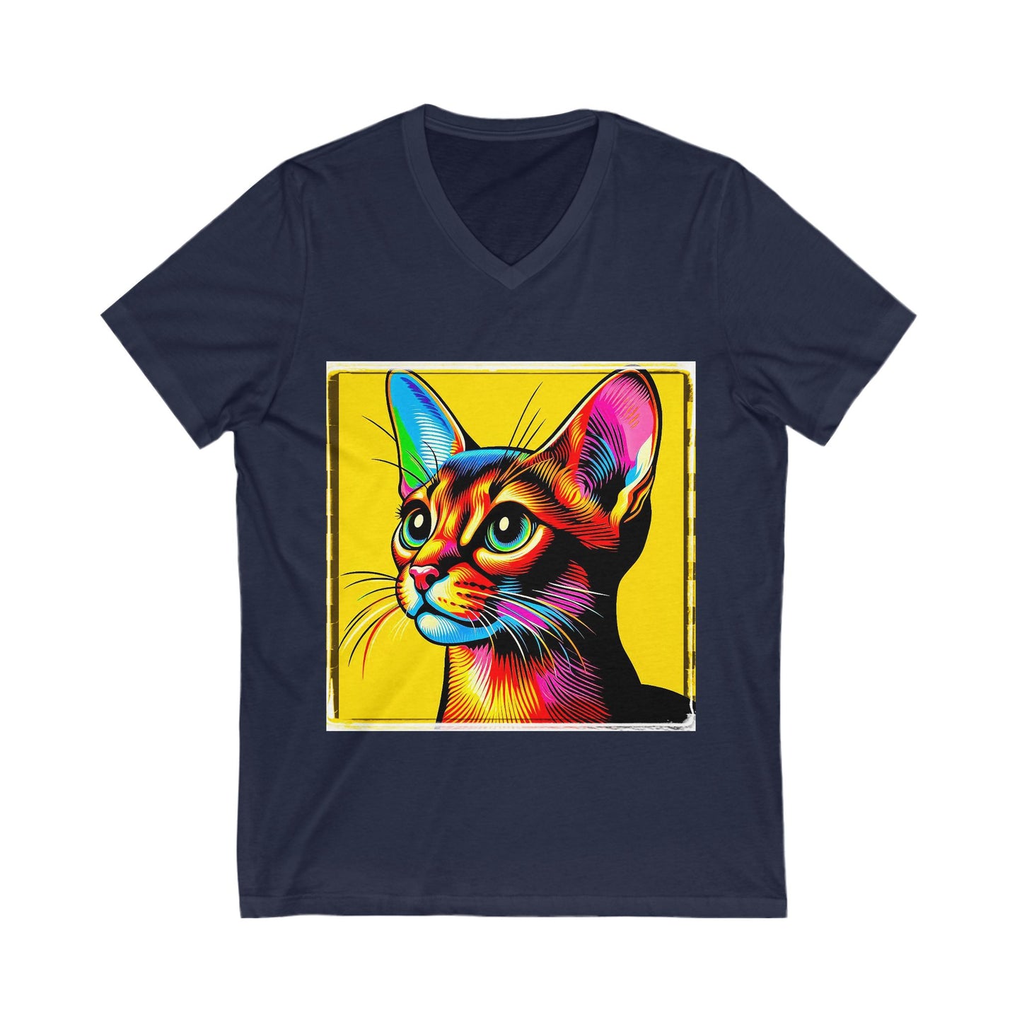 Abyssinian comic book Jersey Short Sleeve V-Neck Tee