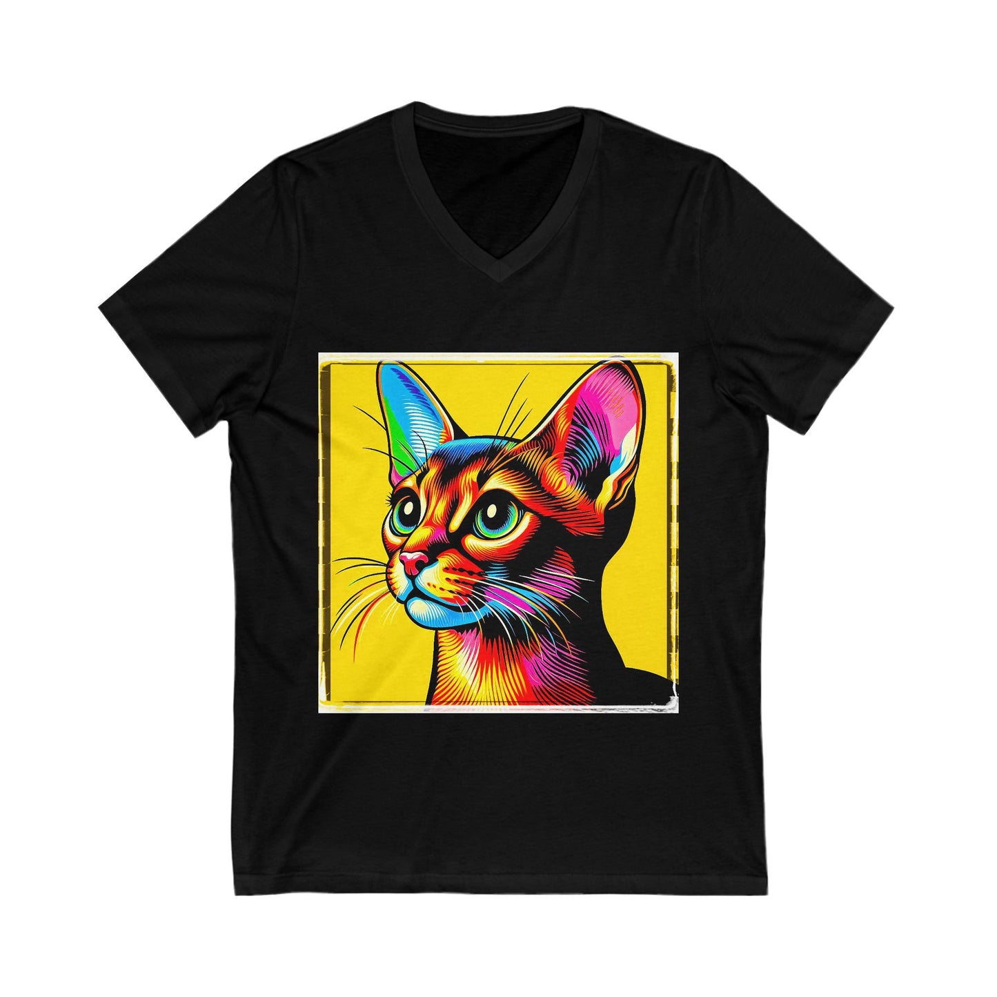 Abyssinian comic book Jersey Short Sleeve V-Neck Tee
