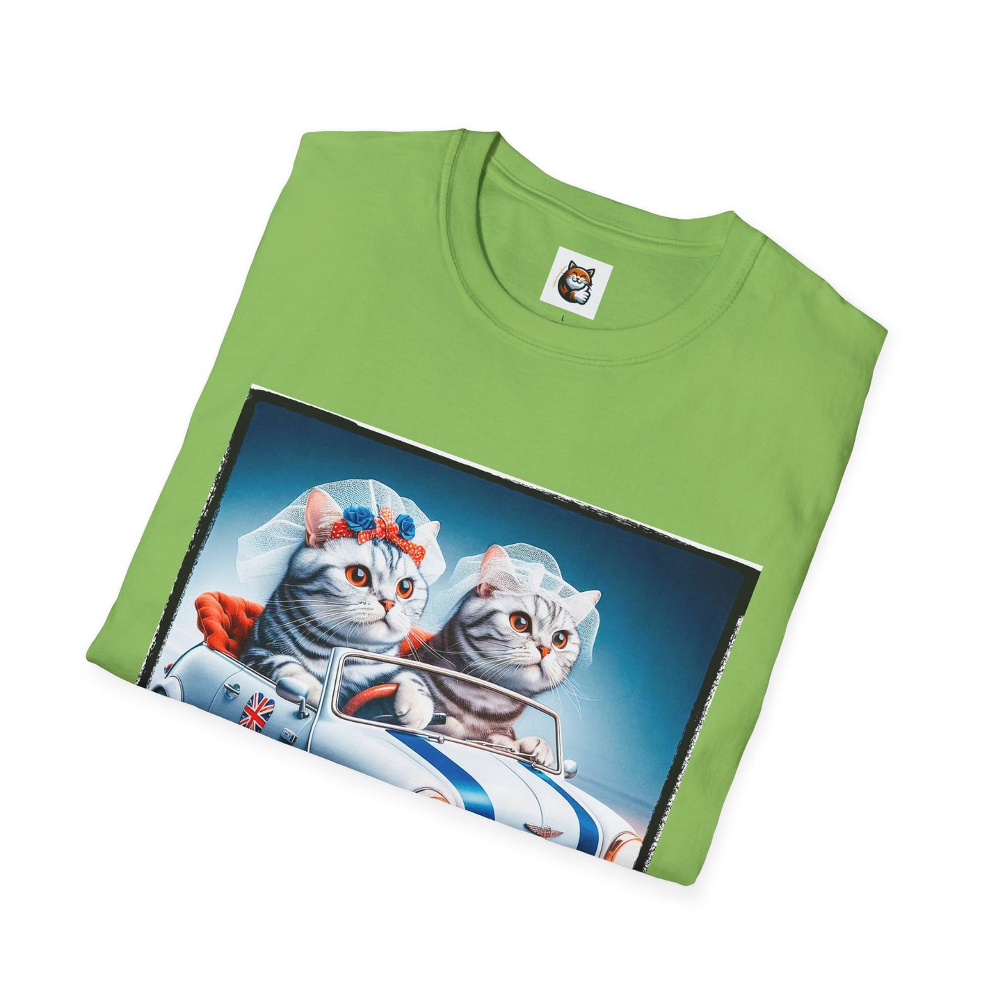Wacky American Shorthair driving Softstyle T-Shirt