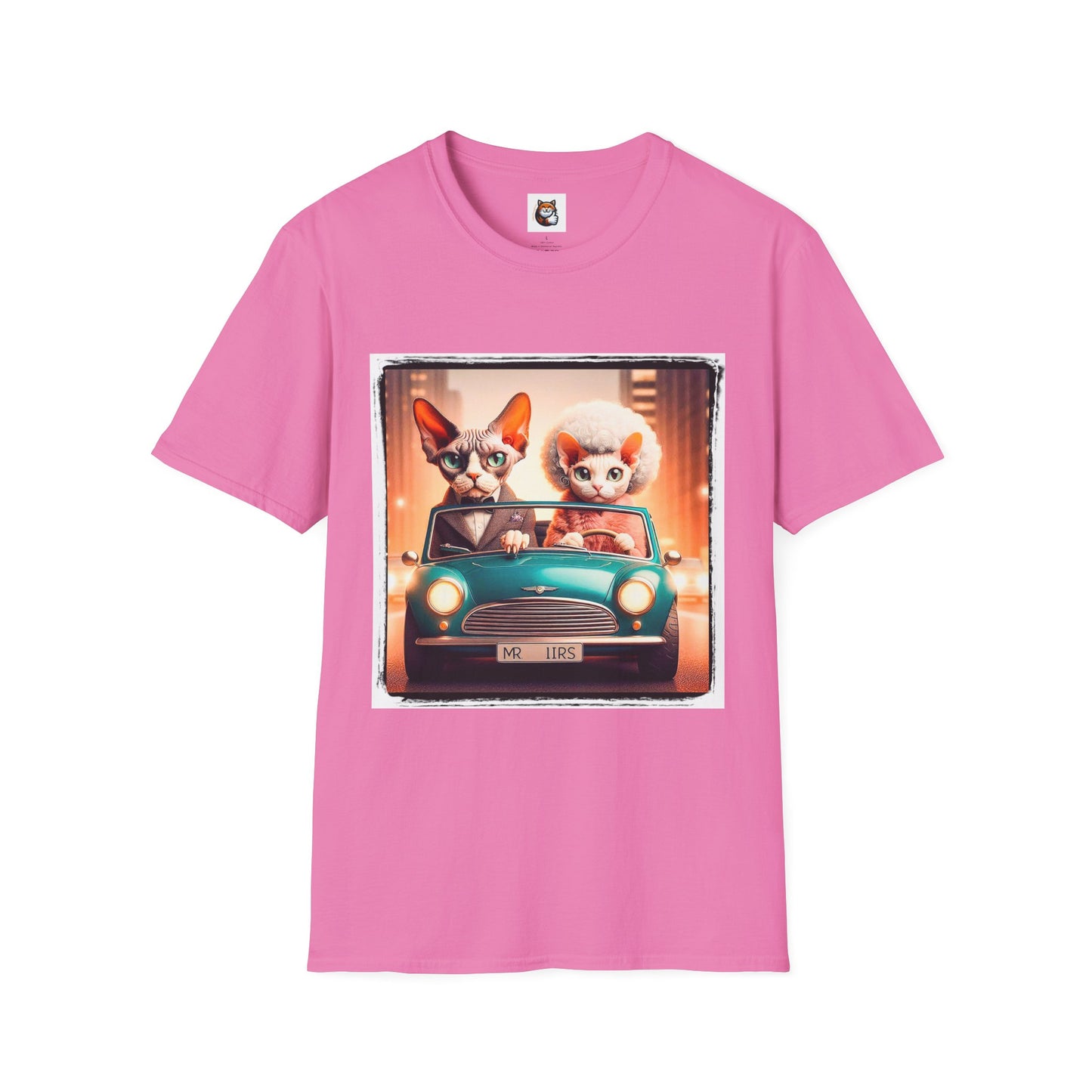Wacky Devon Rex Cat Unisex Softstyle T-Shirt