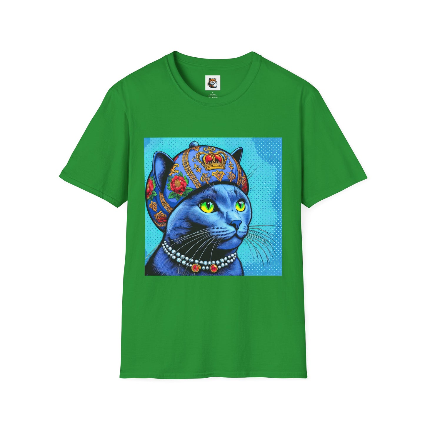 Russian Blue Cat Unisex Softstyle T-Shirt