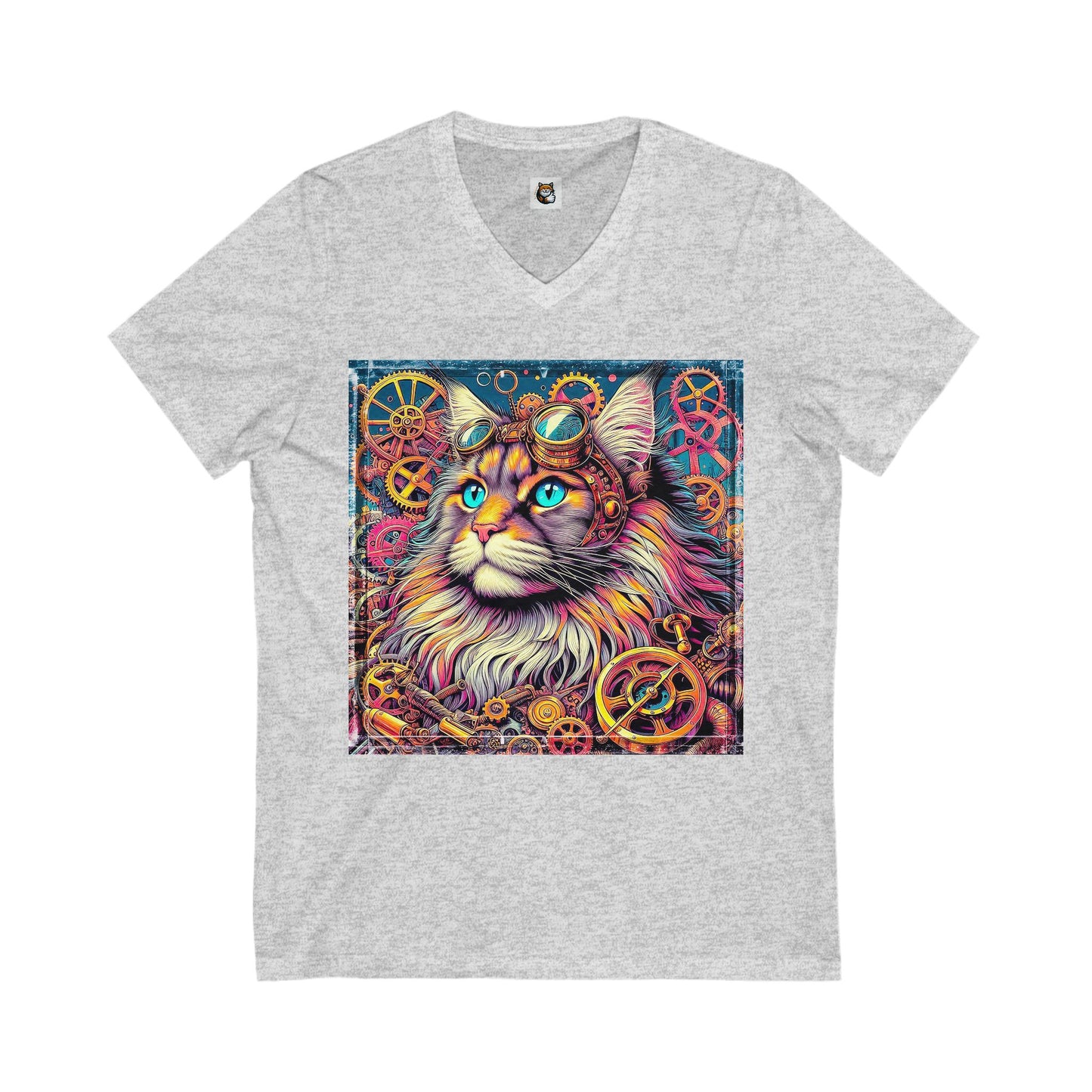Maine Coon Unisex Jersey Short Sleeve V-Neck Tee