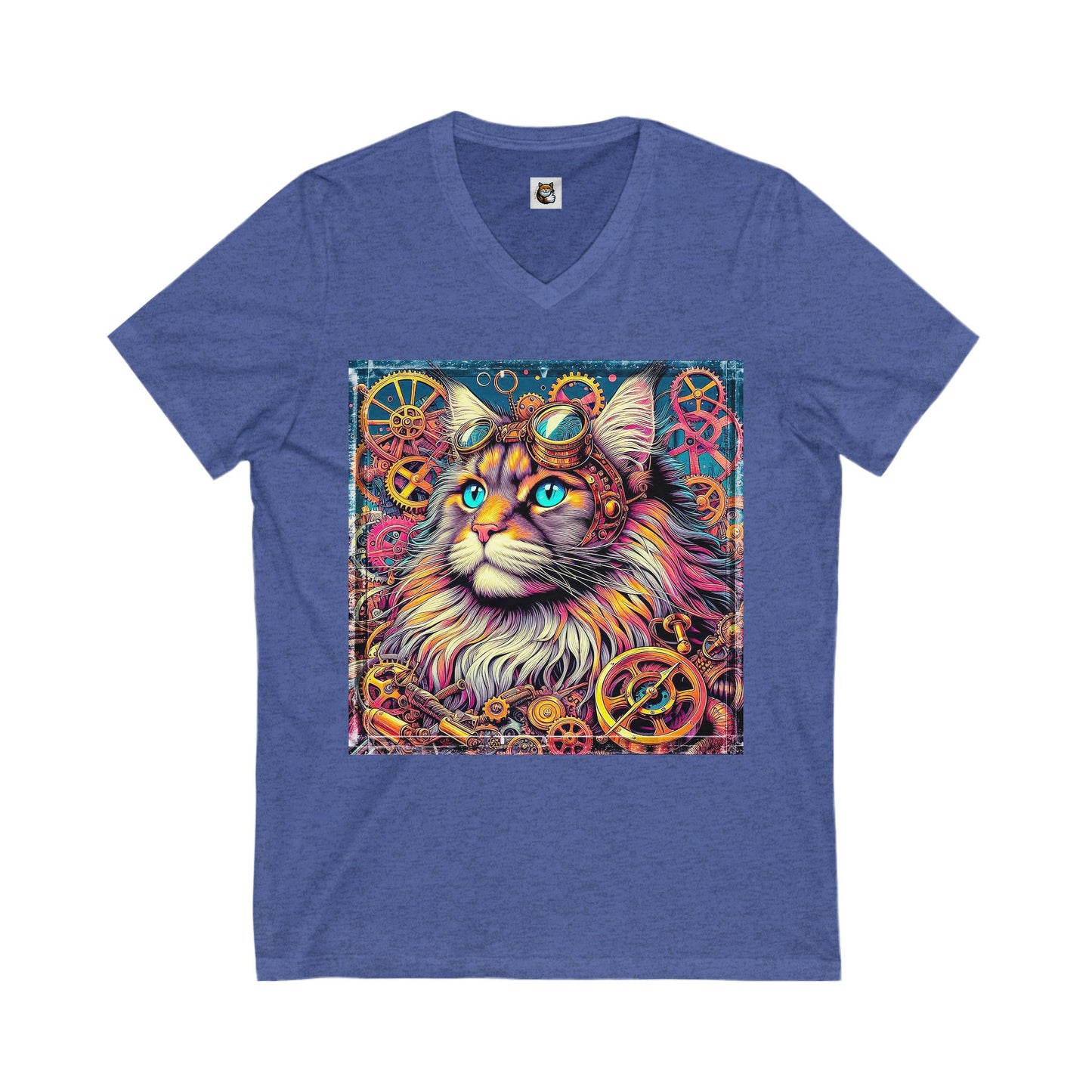 Maine Coon Unisex Jersey Short Sleeve V-Neck Tee