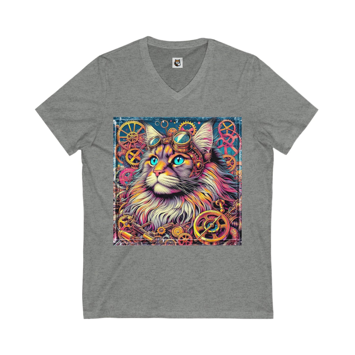 Maine Coon Unisex Jersey Short Sleeve V-Neck Tee