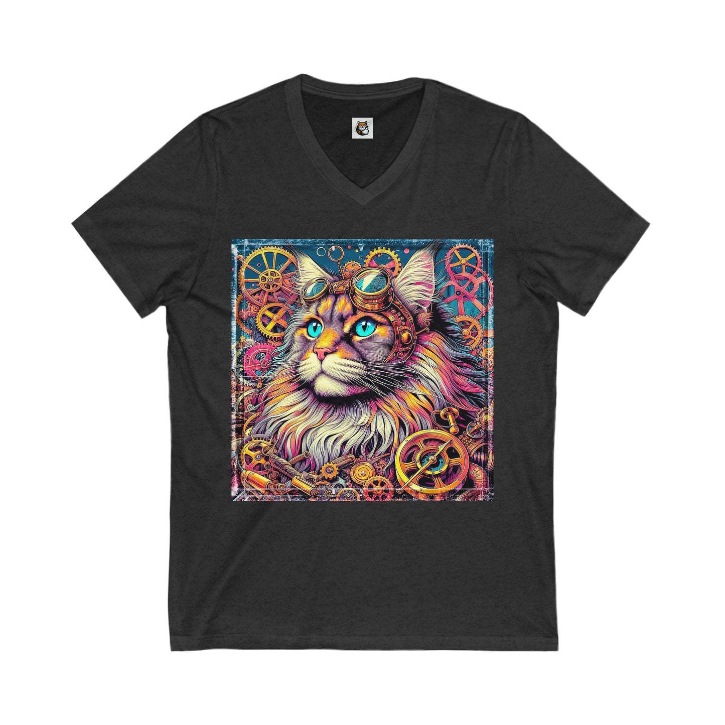 Maine Coon Unisex Jersey Short Sleeve V-Neck Tee