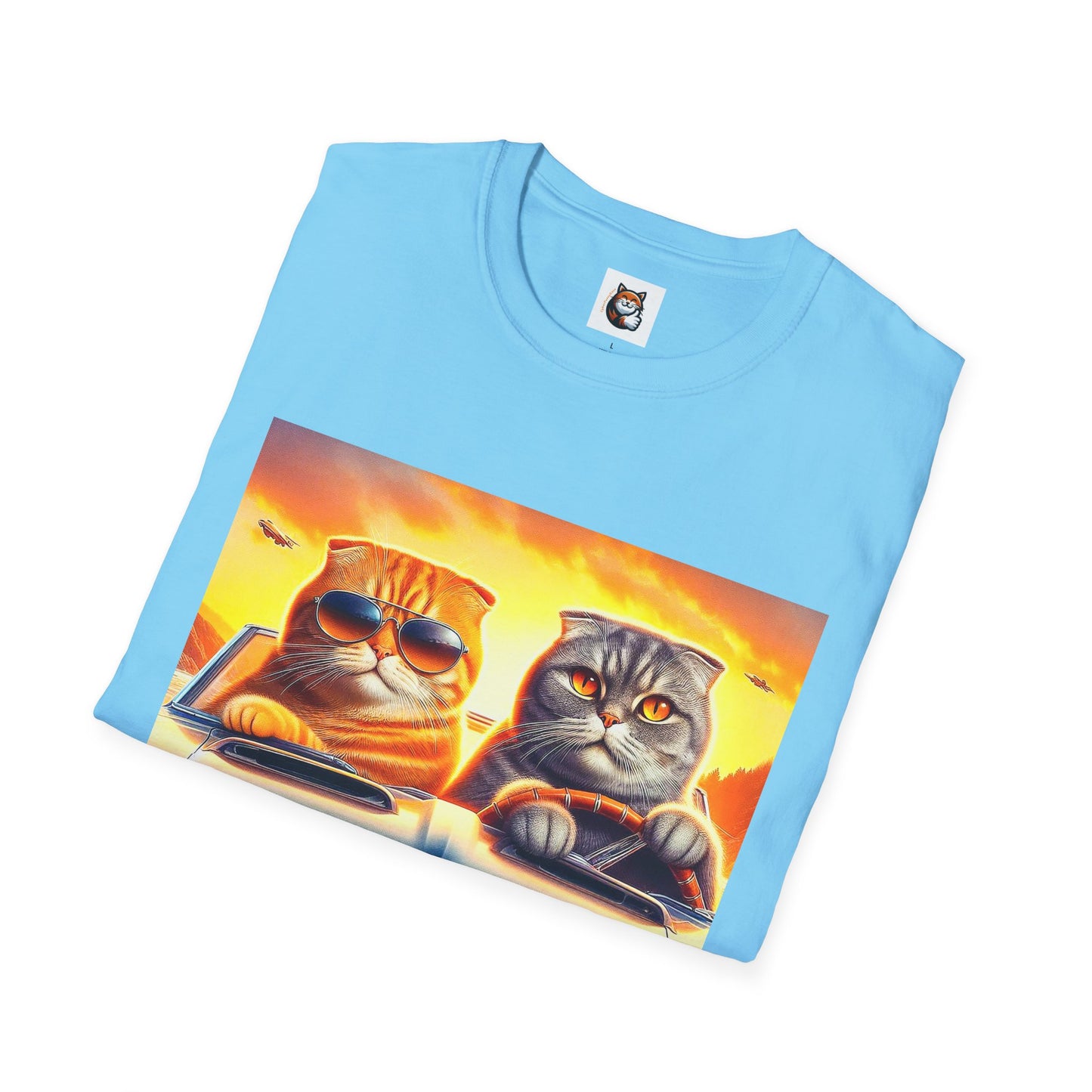 Scottish Fold driving couple T-Shirt