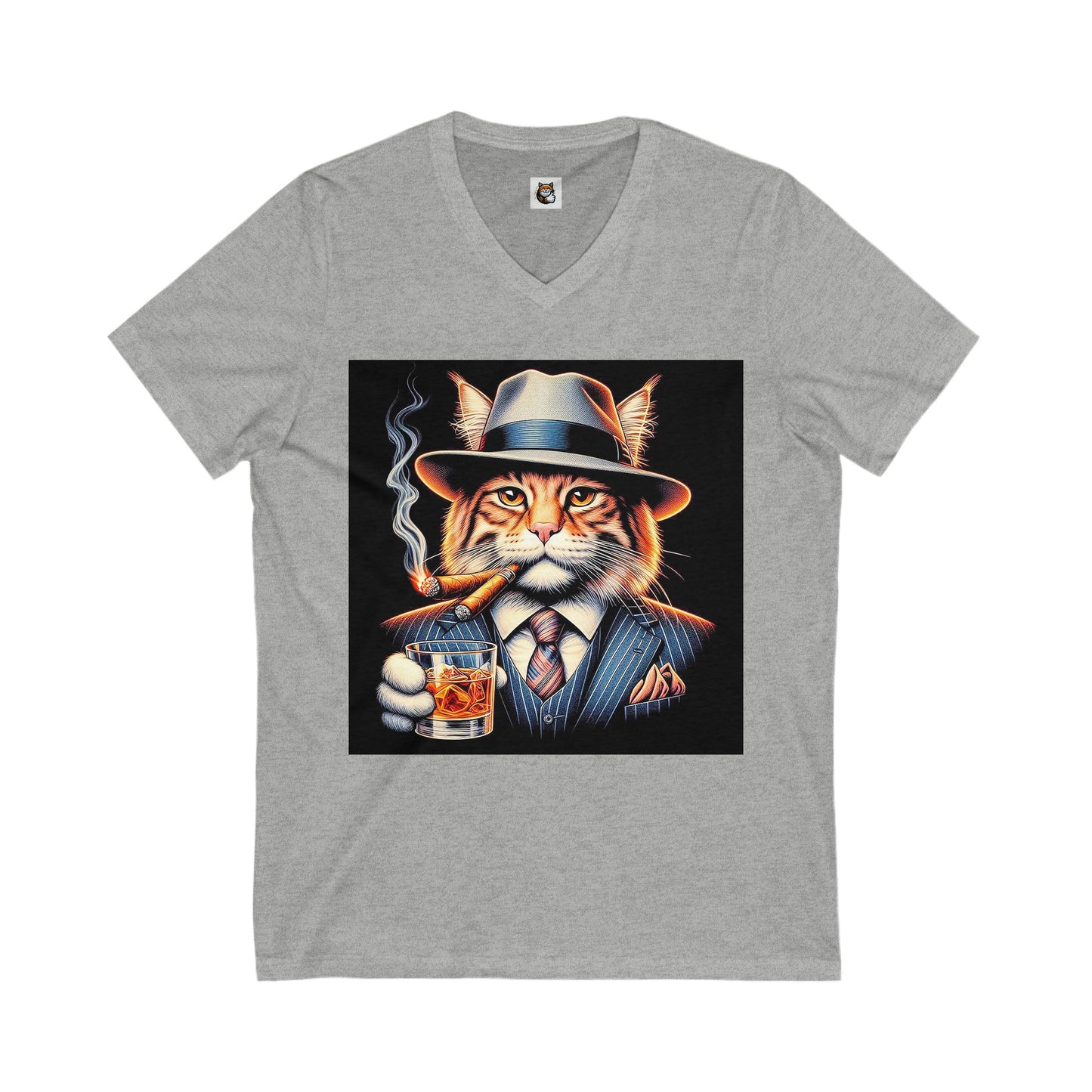 Maine Coon Unisex Jersey Short Sleeve V-Neck Tee
