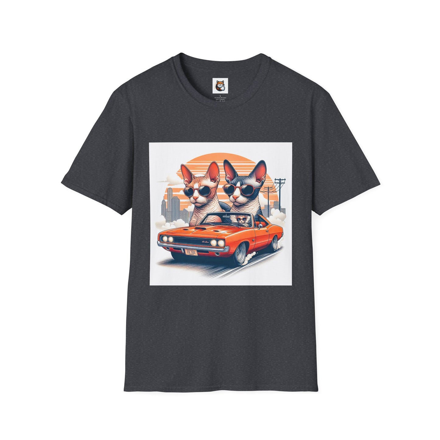 Wacky Cornish Rex Cat couple driving T-Shirt