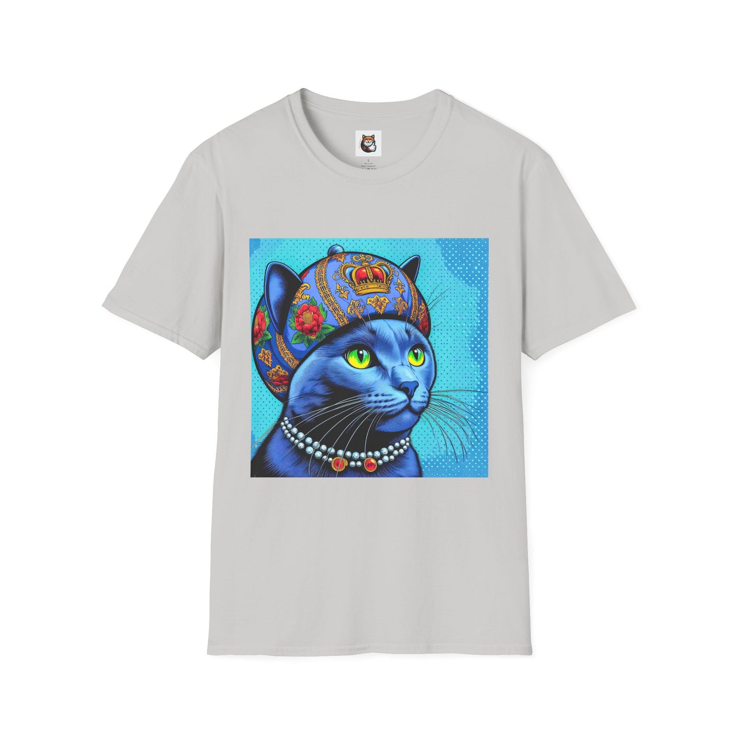 Russian Blue Cat Unisex Softstyle T-Shirt
