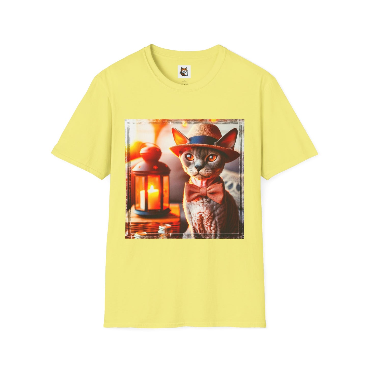 Devon Rex Cat Unisex Softstyle T-Shirt