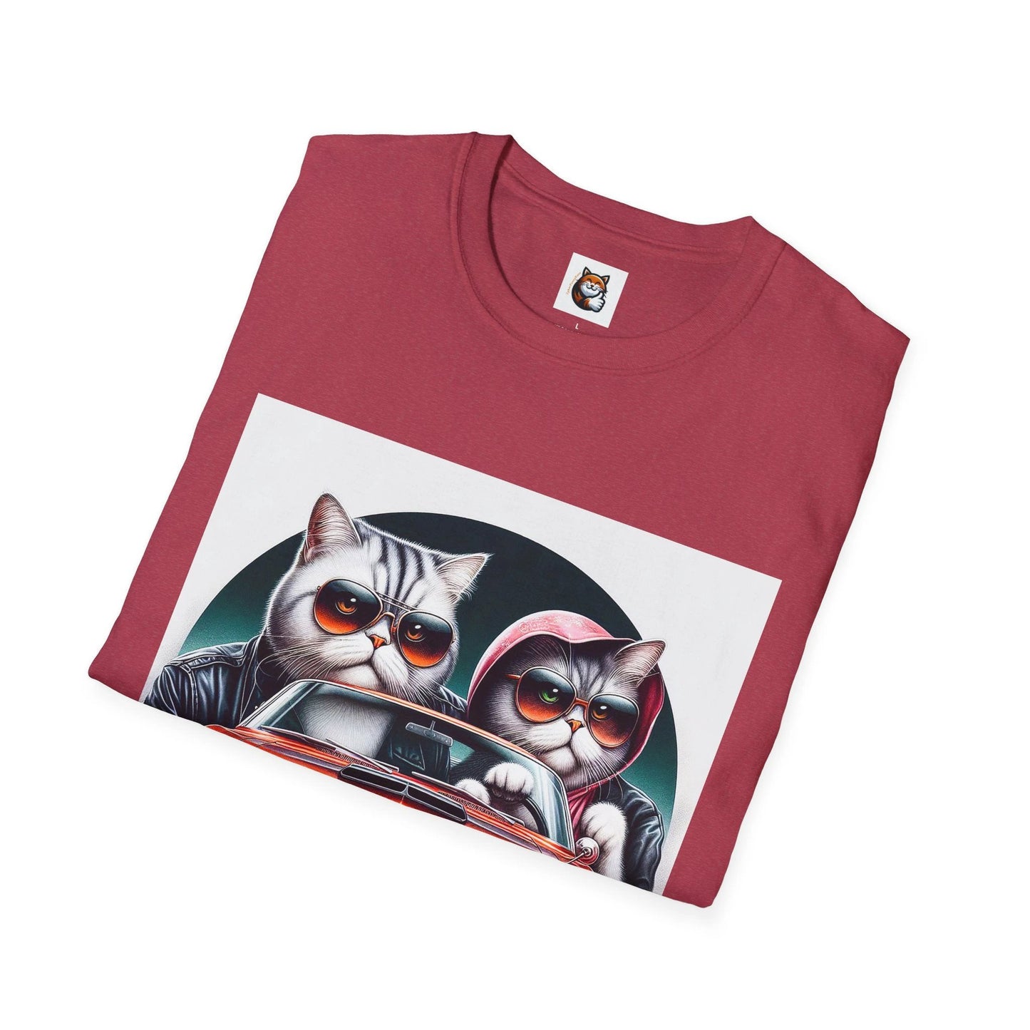 Wacky Exotic Shorthair Cat Unisex Softstyle T-Shirt by Printify