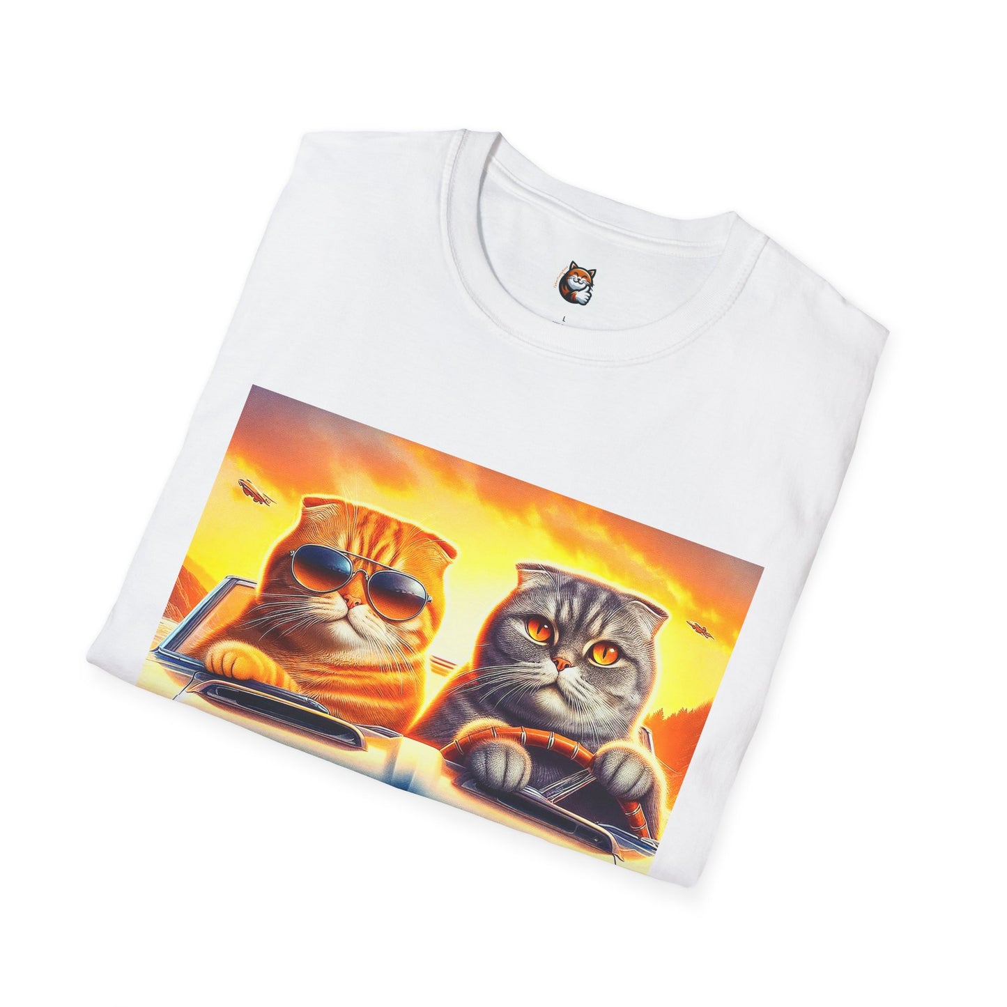 Scottish Fold driving couple T-Shirt