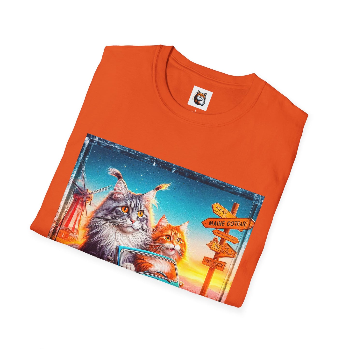 Wacky Maine Coon Unisex Softstyle T-Shirt