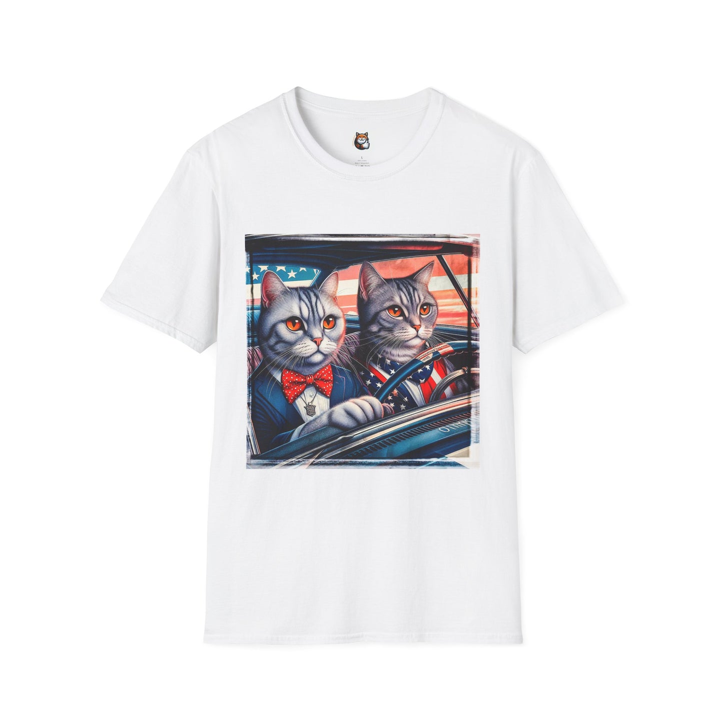 Wacky American friends driving Unisex Softstyle T-Shirt