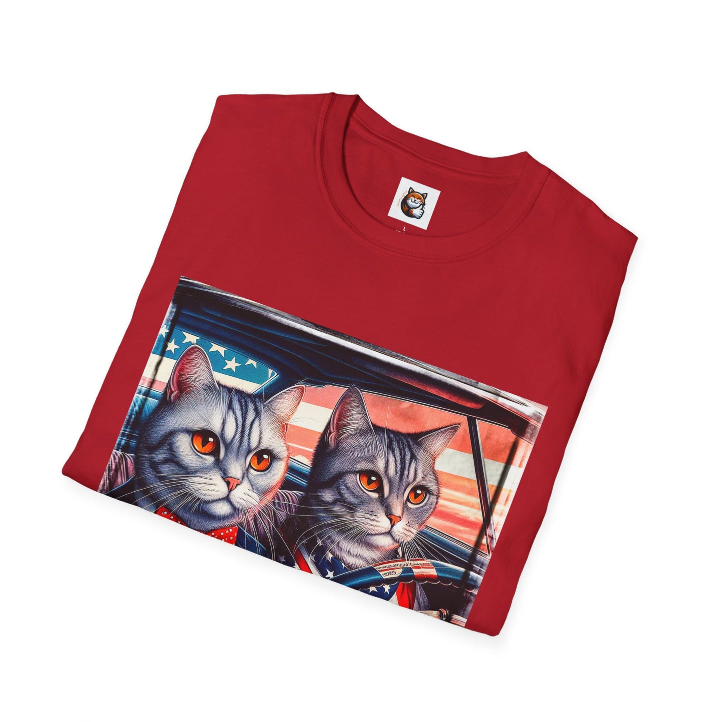 Wacky American friends driving Unisex Softstyle T-Shirt