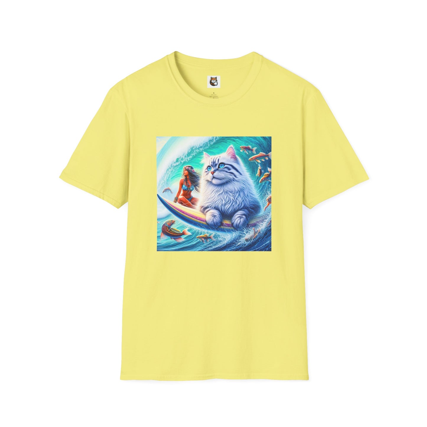 Siberian Cat surfs up shirt