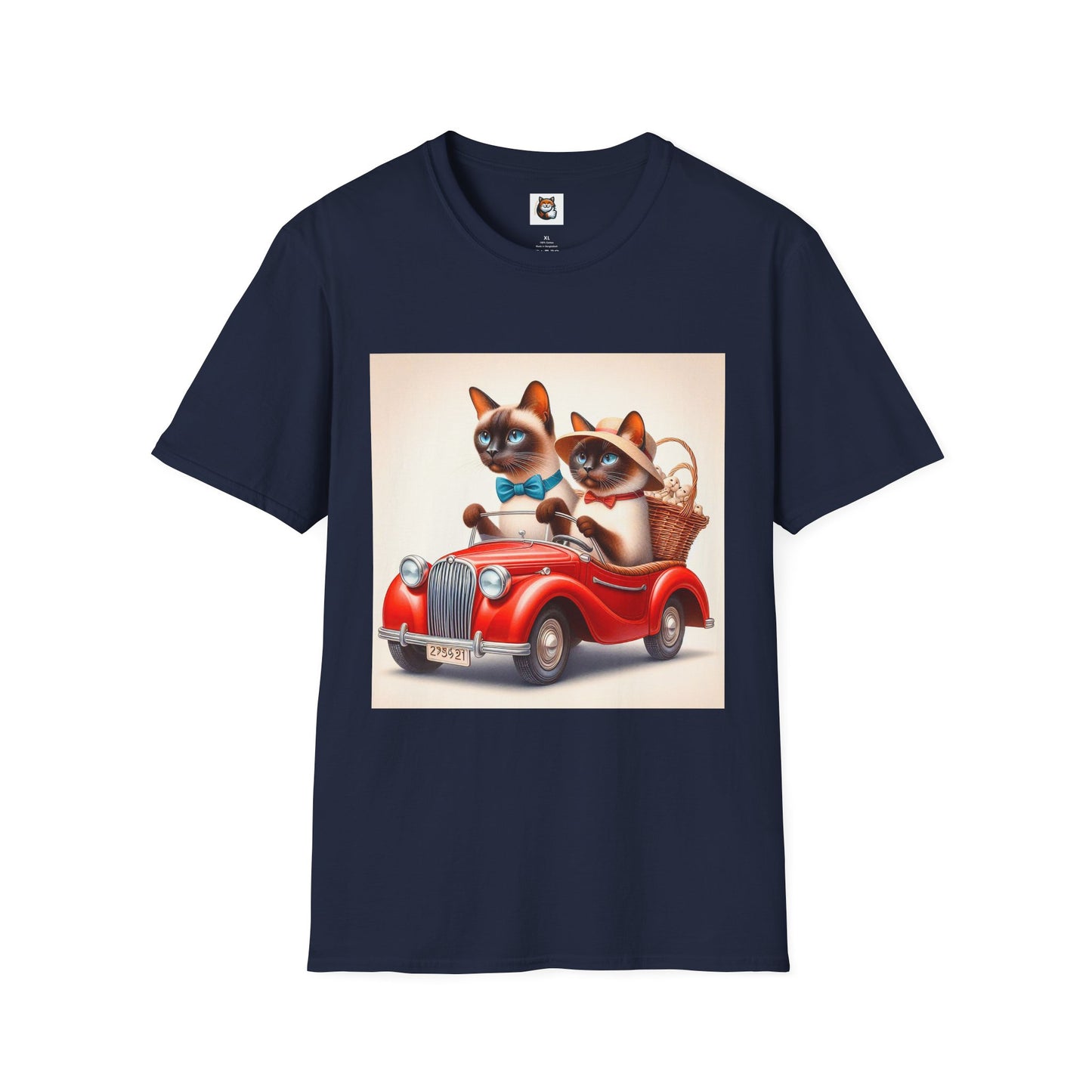 Wacky Siamese Cat red car