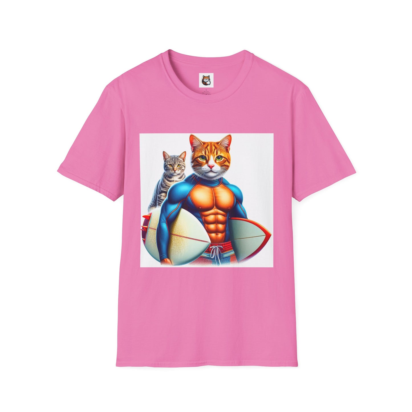 Domestic Cat Unisex Surfer T-Shirt