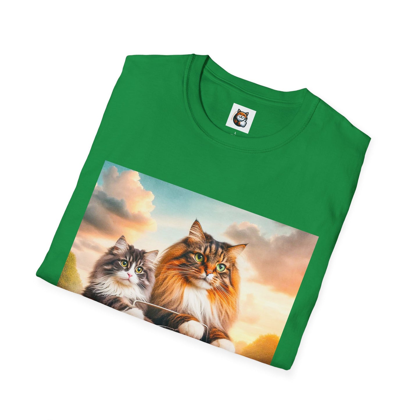 Wacky Norwegian Forest Cat Unisex Softstyle T-Shirt