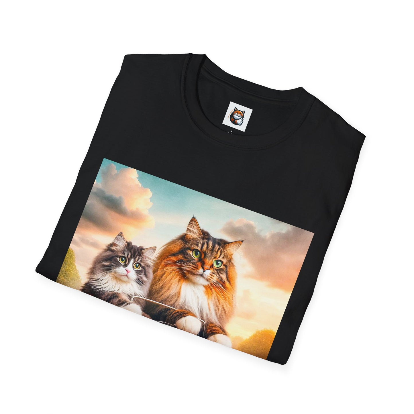 Wacky Norwegian Forest Cat Unisex Softstyle T-Shirt