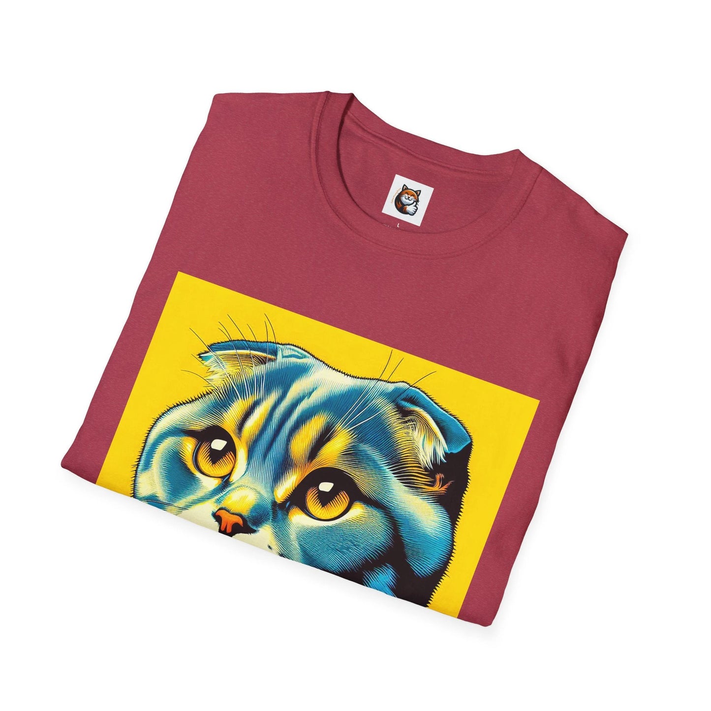 Scottish Fold Cat yellow cutie T-Shirt by Printify