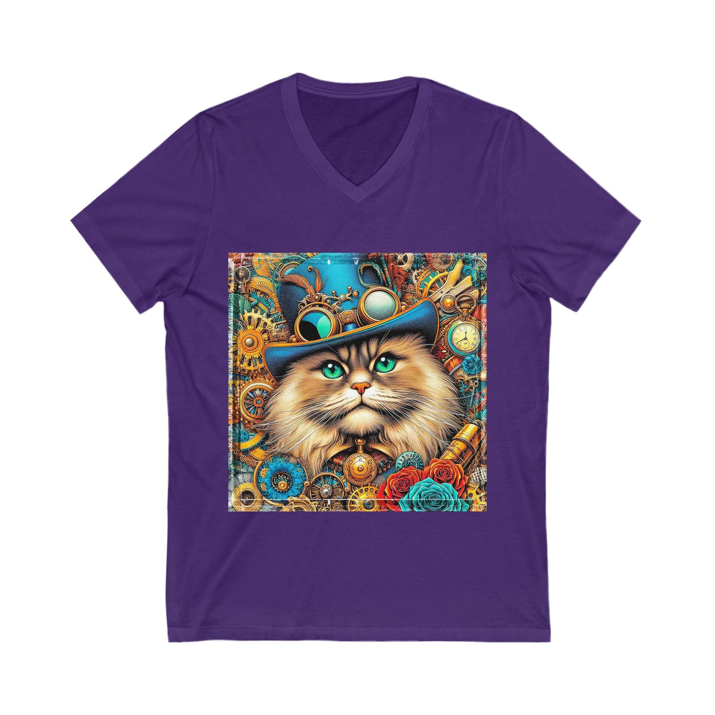 Ragdoll Cat Unisex Jersey Short Sleeve V-Neck Tee