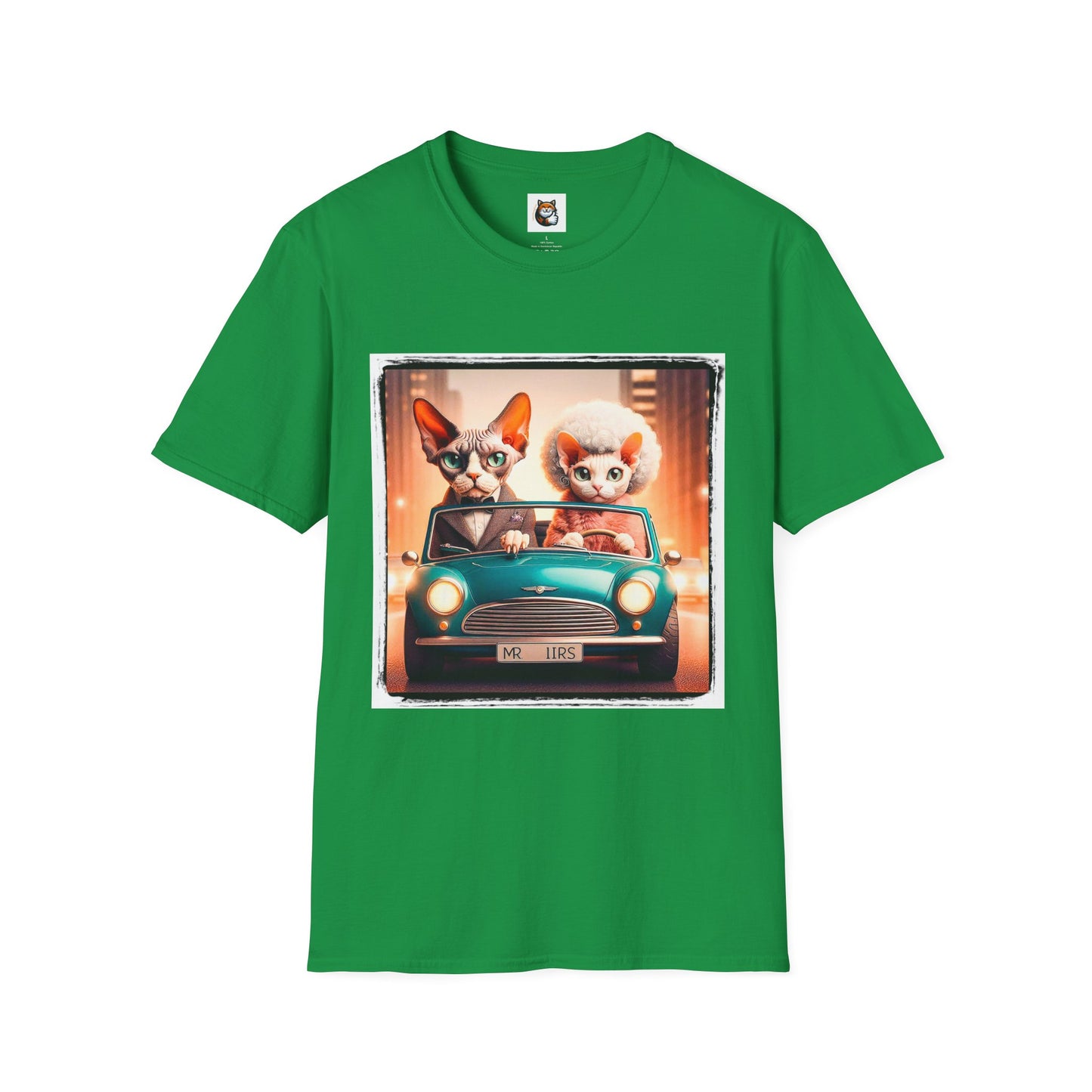 Wacky Devon Rex Cat Unisex Softstyle T-Shirt