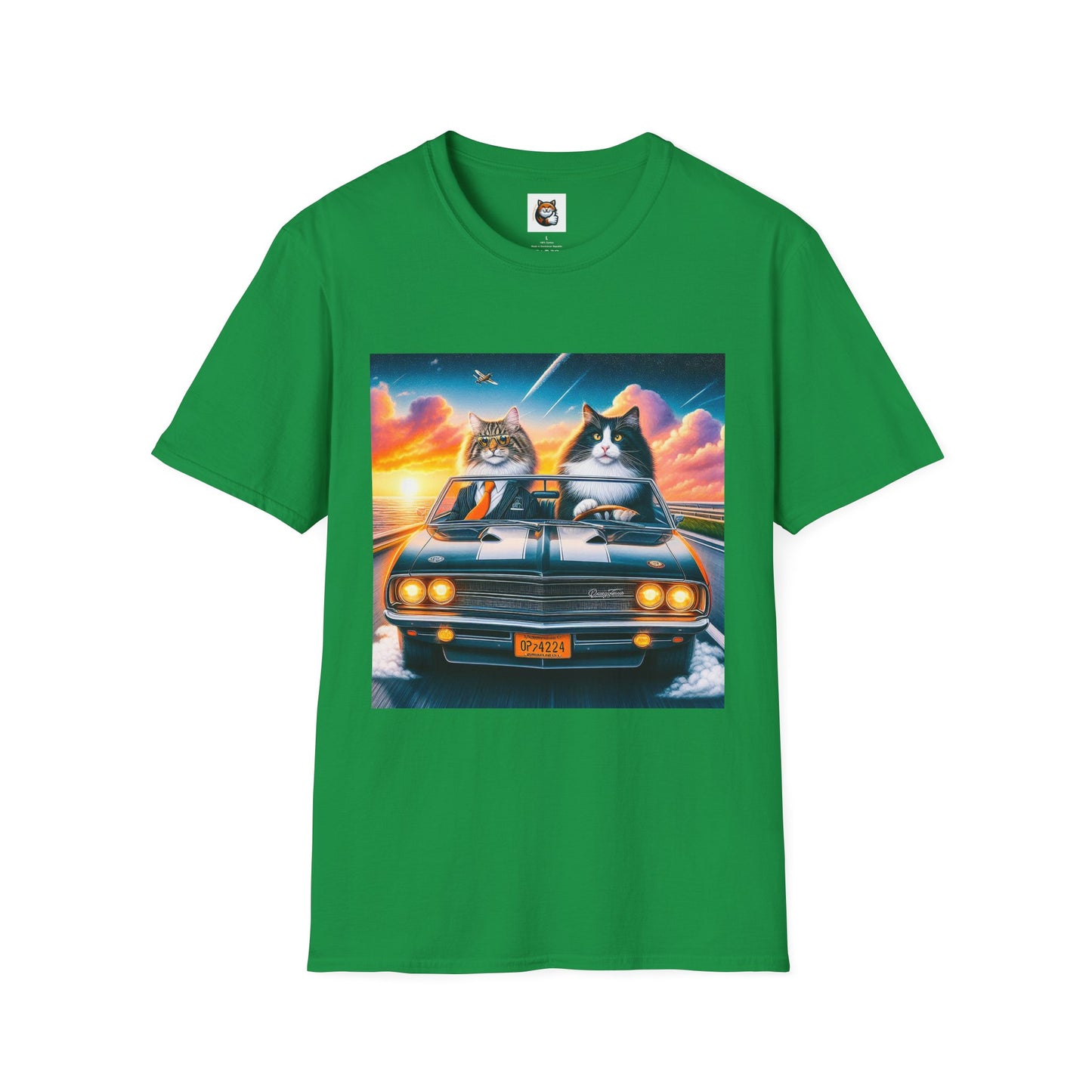 Wacky Norwegian Forest Cat Unisex Softstyle T-Shirt
