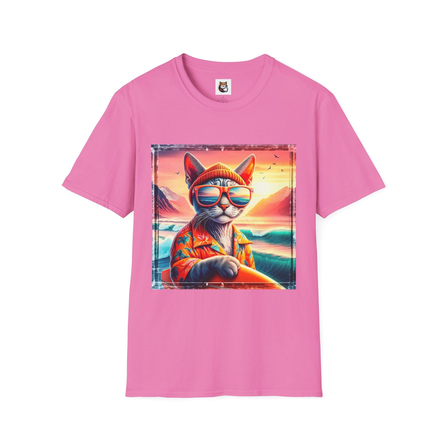Devon Rex Cat Unisex Softstyle T-Shirt