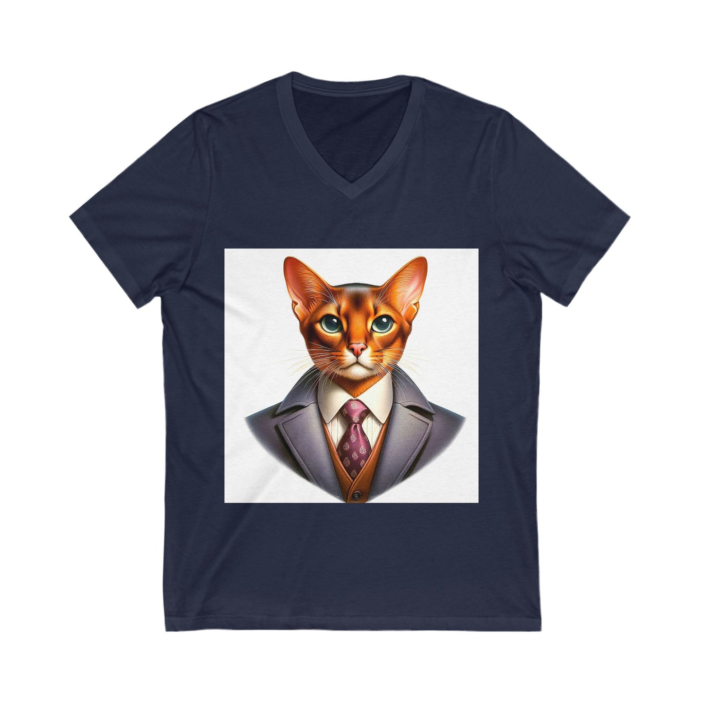 Abyssinian businessman Jersey Short Sleeve V-Neck Tee