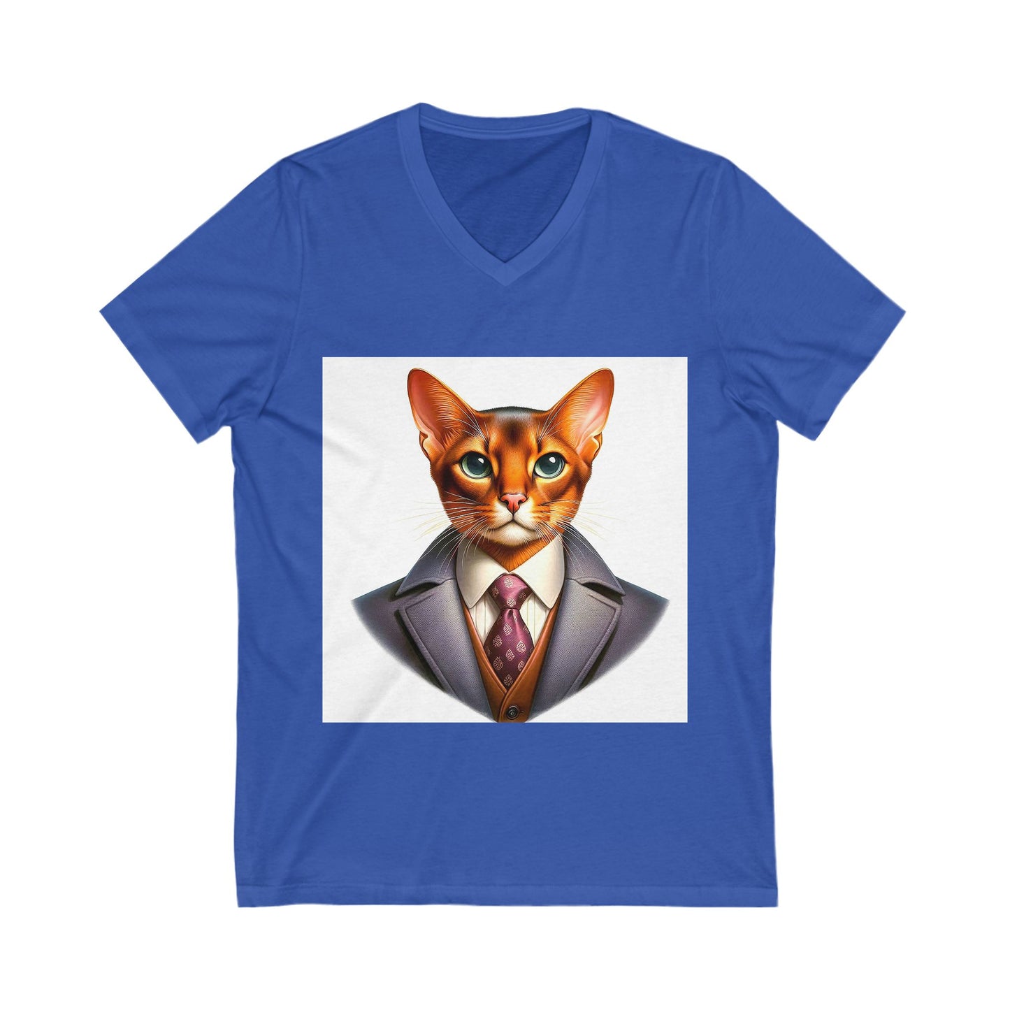 Abyssinian businessman Jersey Short Sleeve V-Neck Tee