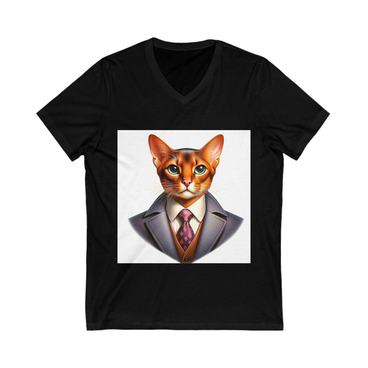Abyssinian businessman Jersey Short Sleeve V-Neck Tee