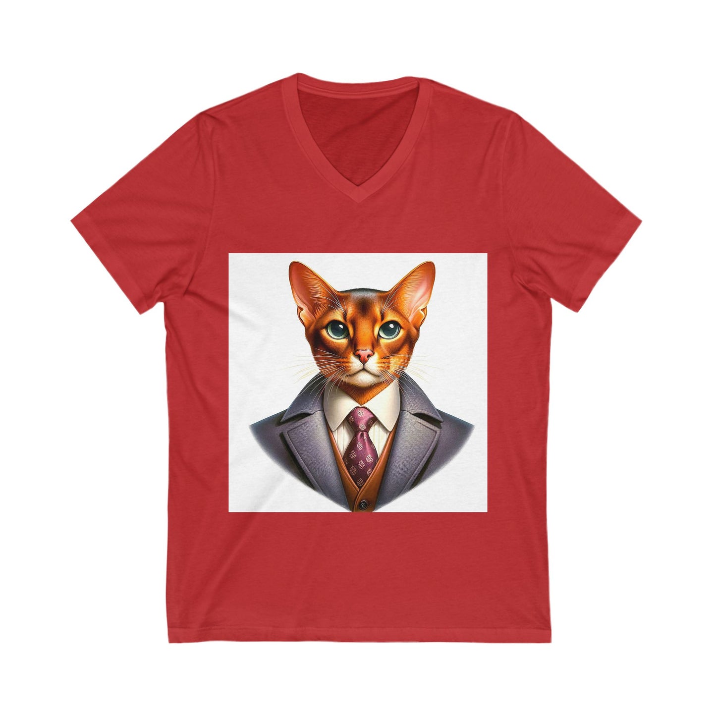 Abyssinian businessman Jersey Short Sleeve V-Neck Tee