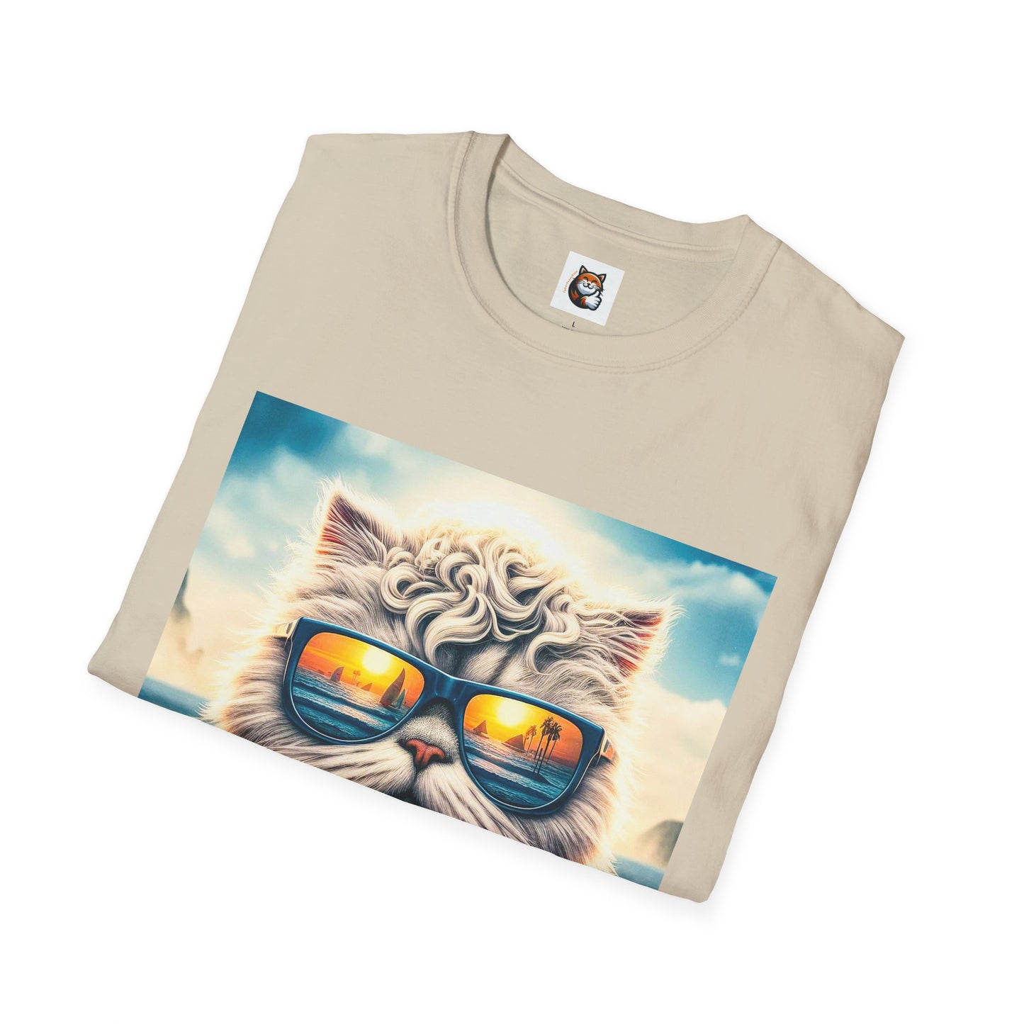 Selkirk Rex Cat T-Shirt beach day