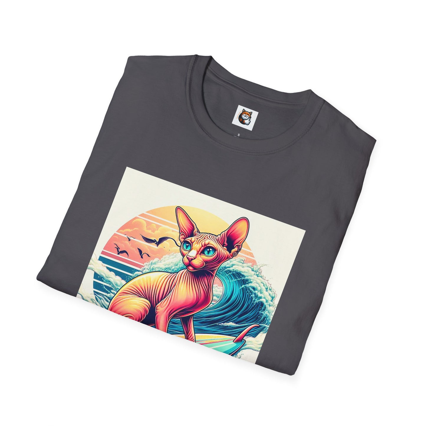 Sphynx Cat surfing