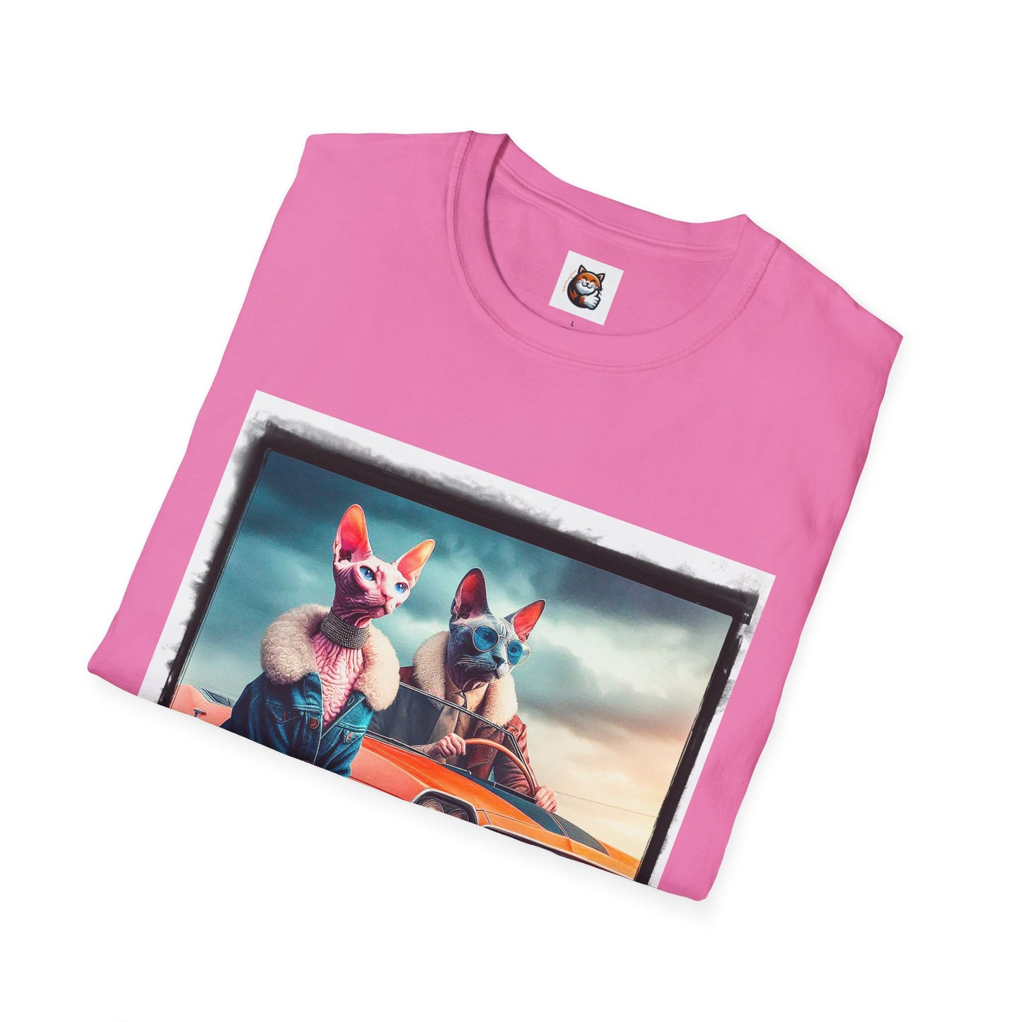 Wacky Cornish Rex Cat Unisex Softstyle T-Shirt