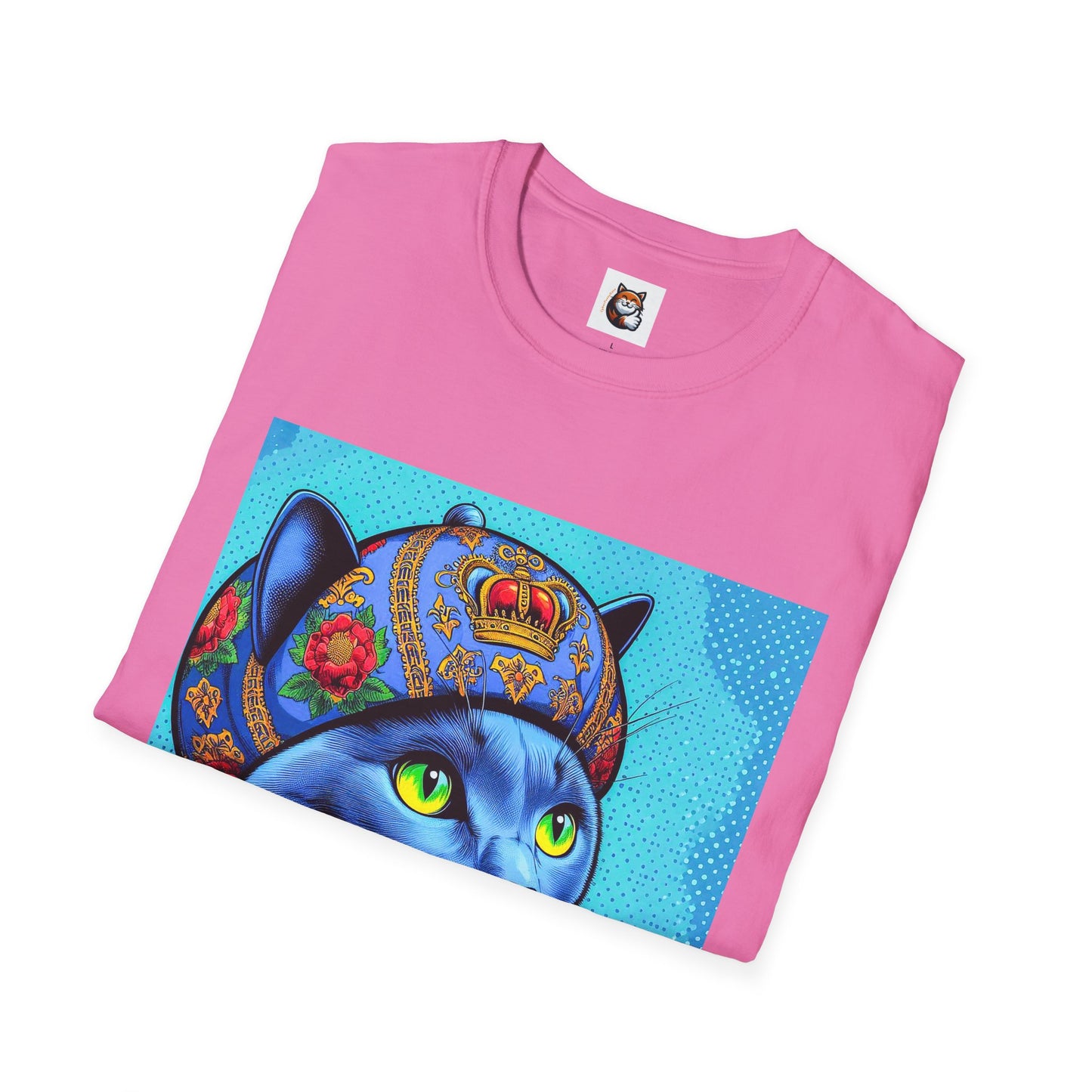 Russian Blue Cat Unisex Softstyle T-Shirt