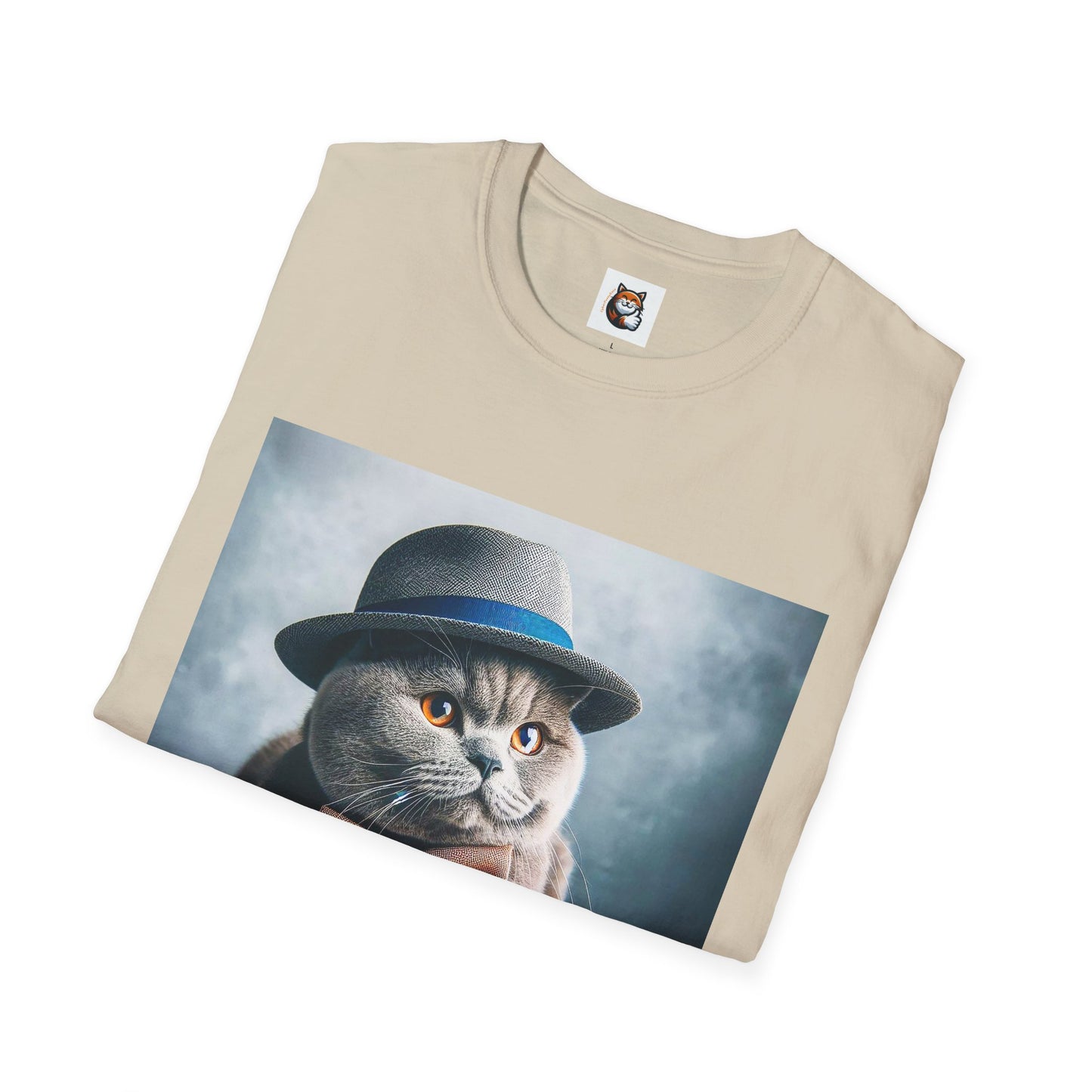 British Shorthair hat and bow Softstyle T-Shirt