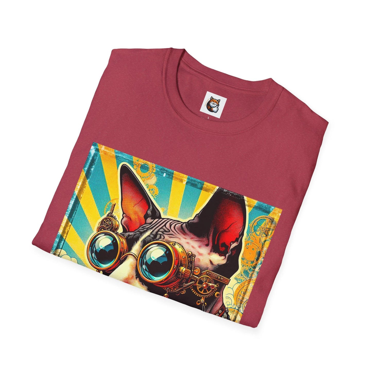 Cornish Rex Cat Unisex steam punk T-Shirt by Printify