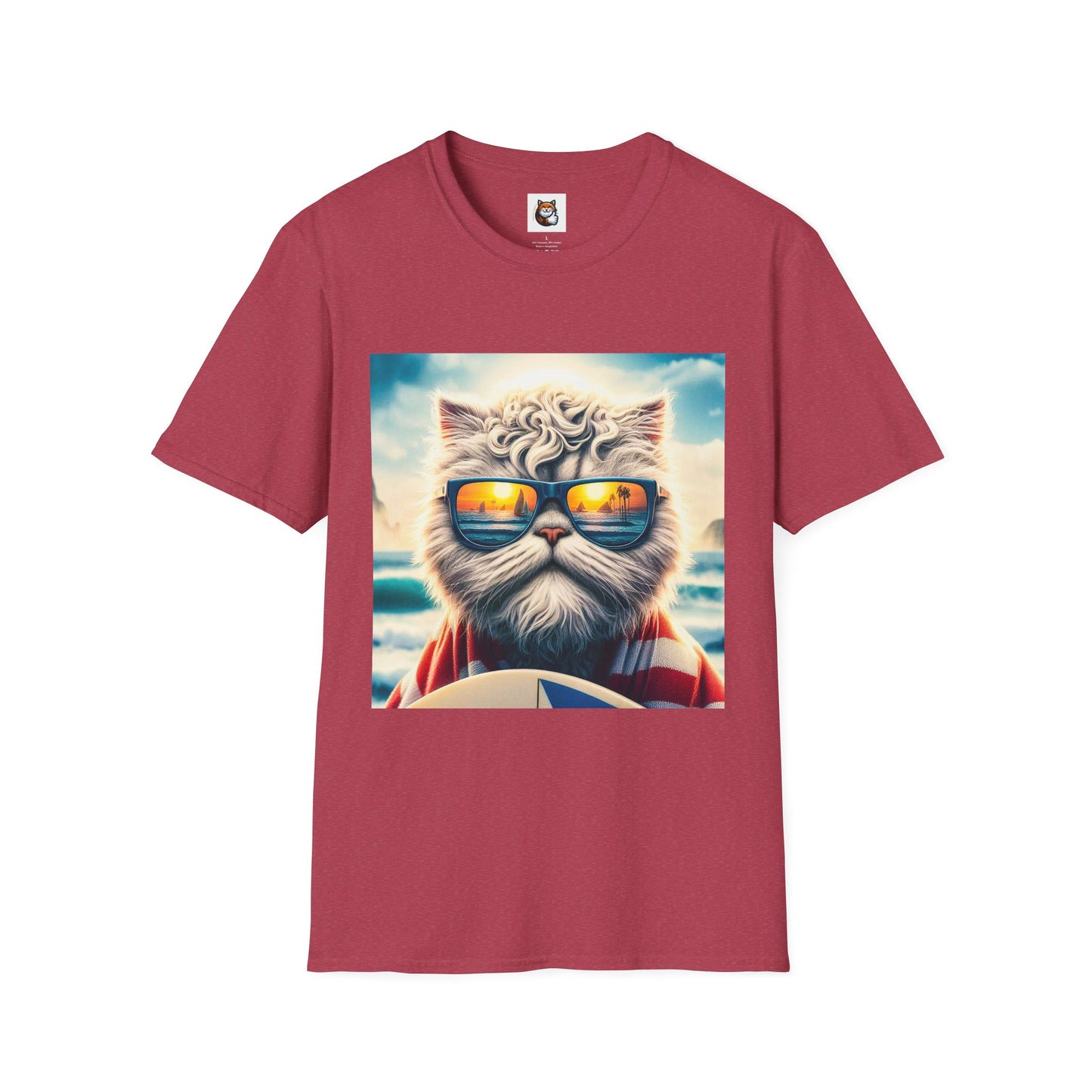 Selkirk Rex Cat T-Shirt beach day