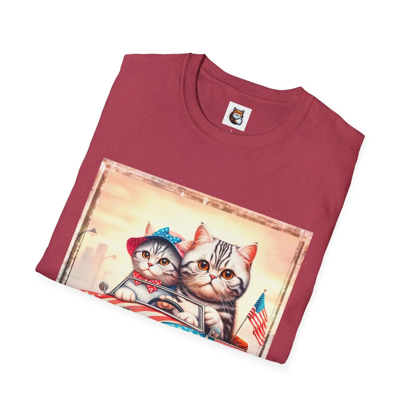 Wacky American Shorthair Unisex Softstyle T-Shirt by Printify